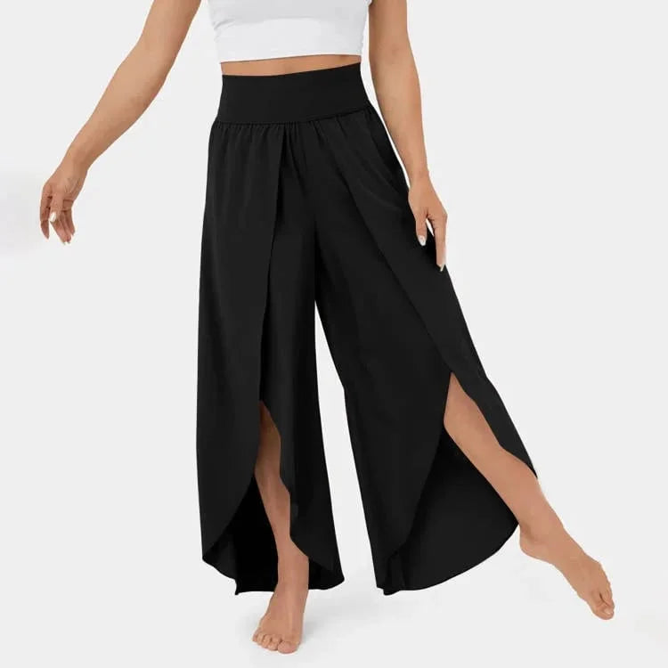 Yogahose mit weitem Bein