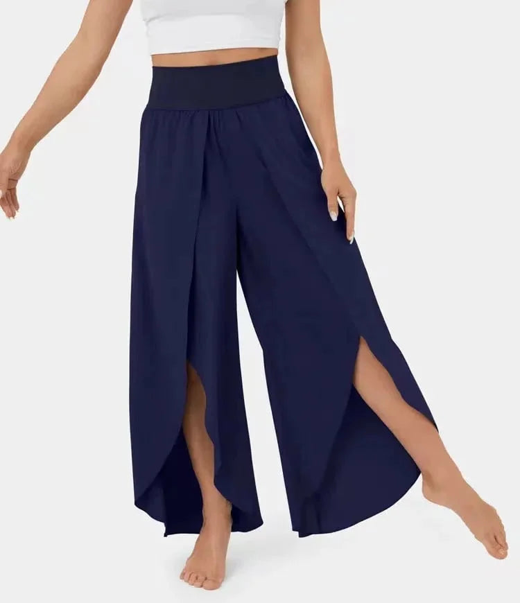 Yogahose mit weitem Bein