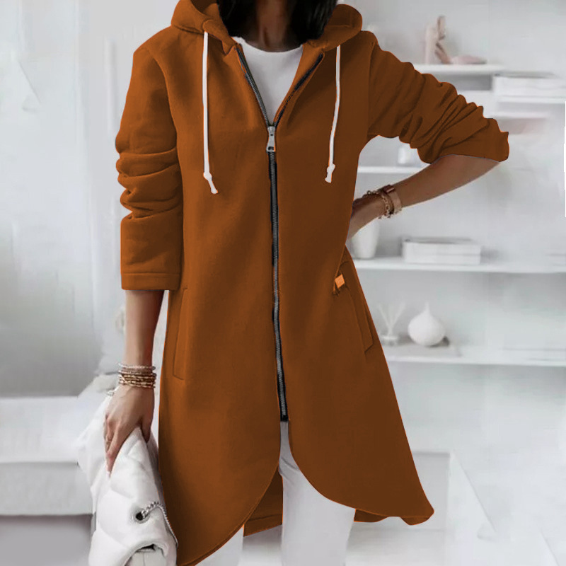 ANIKA | Langer Pullover mit Reißverschluss
