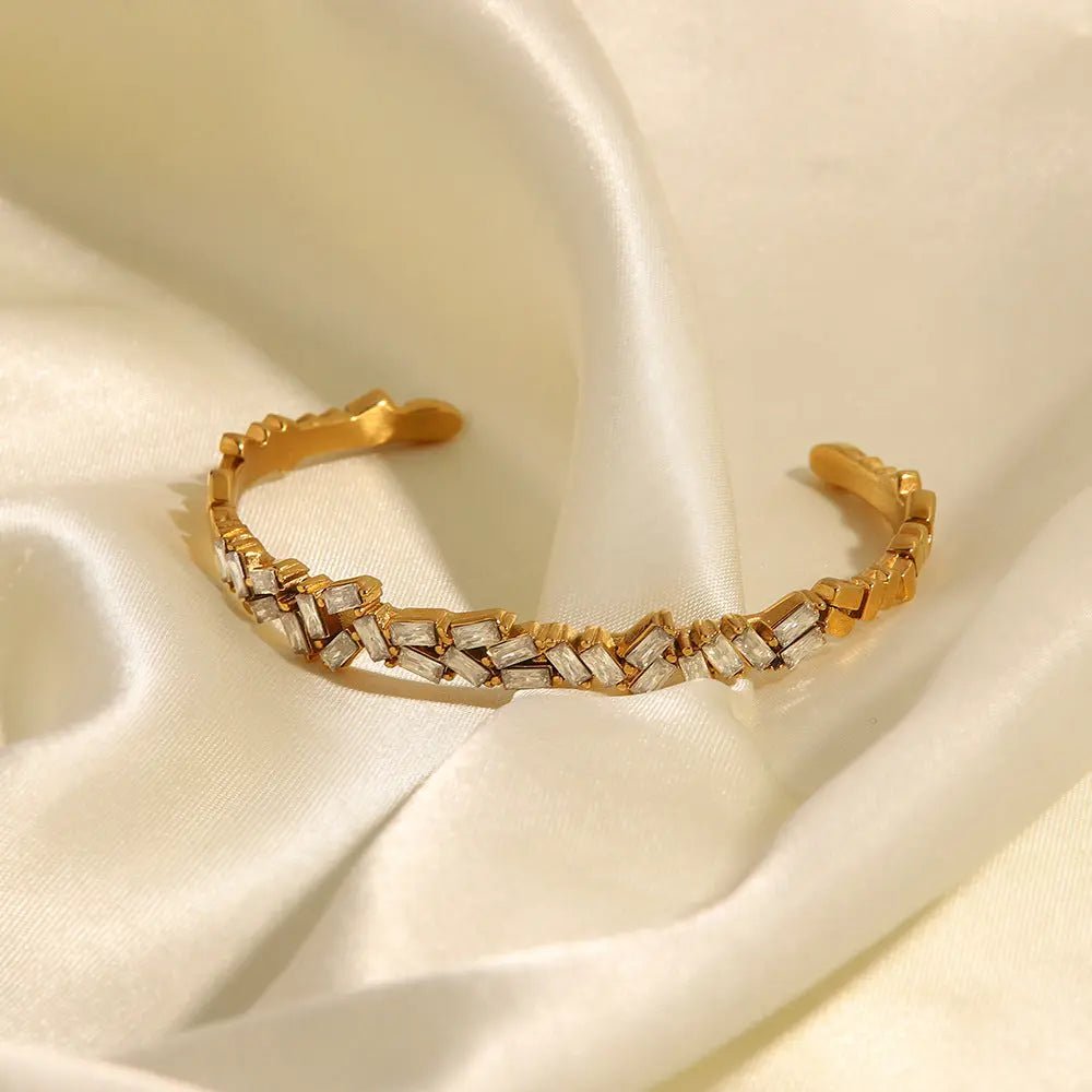 Viva Trend | Elegante vergoldete Goldarmband mit Zirkonia