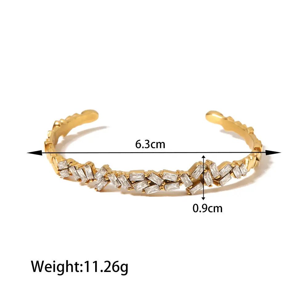 Viva Trend | Elegante vergoldete Goldarmband mit Zirkonia