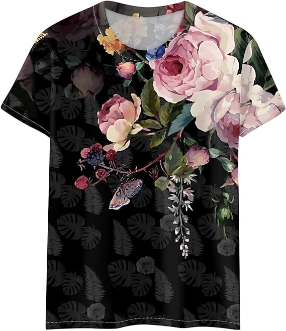 Anna | Vintage-T-Shirt mit Blumendruck