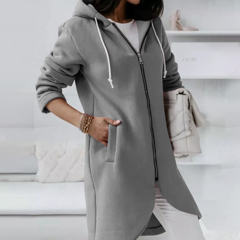 ANIKA | Langer Pullover mit Reißverschluss