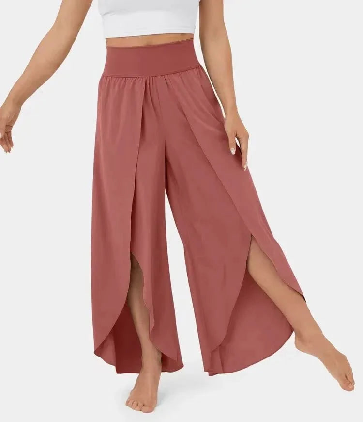 Yogahose mit weitem Bein