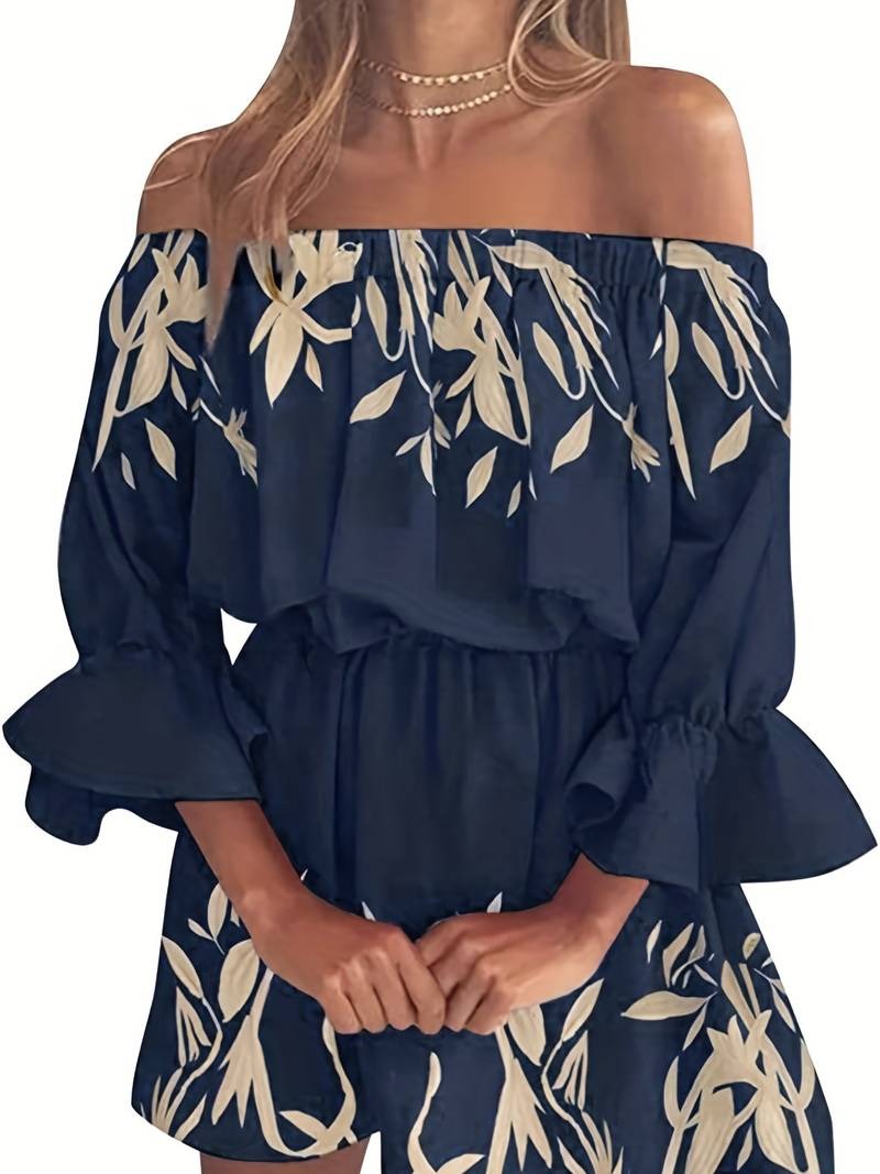 Elisa Boho Leaf Kleid