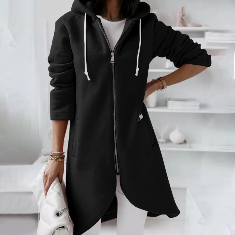 ANIKA | Langer Pullover mit Reißverschluss