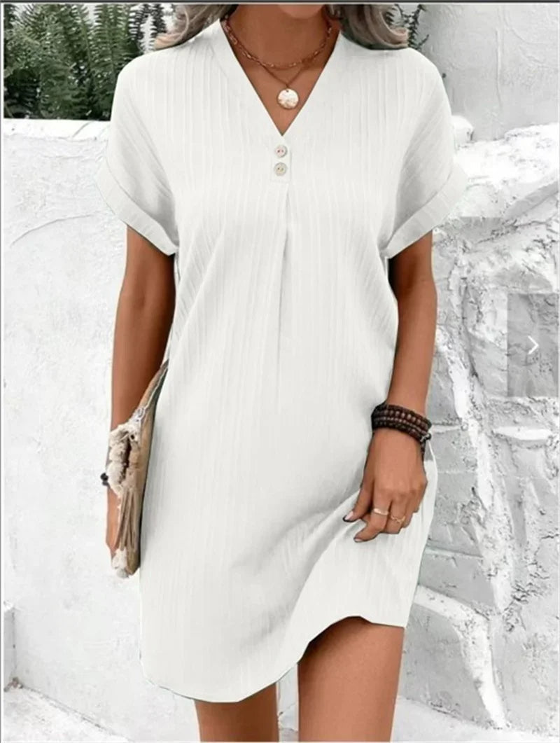 June | Kleid mit V-Ausschnitt