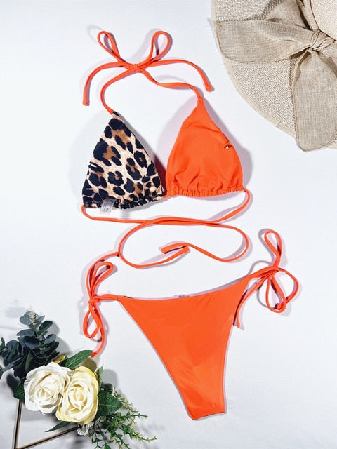 Joanna | Zweiteiliges Bikini-Set mit Leopardenmuster