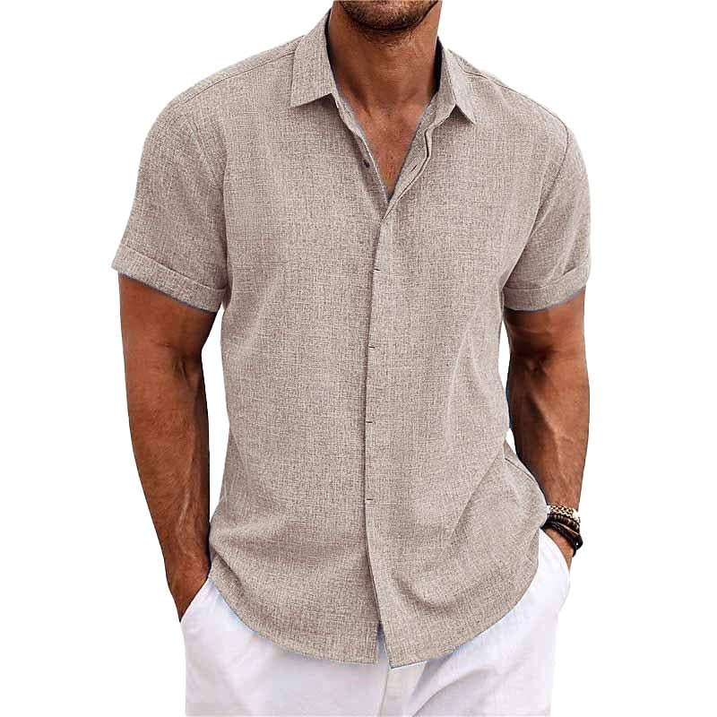 ChicShirt | Herren Leinenhemd in Unifarben