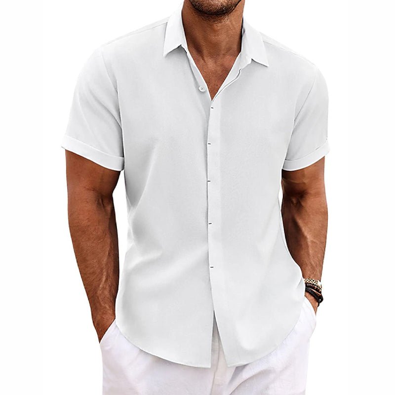 ChicShirt | Herren Leinenhemd in Unifarben