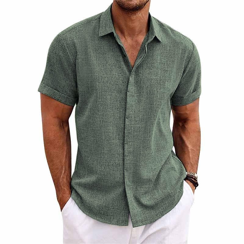 ChicShirt | Herren Leinenhemd in Unifarben