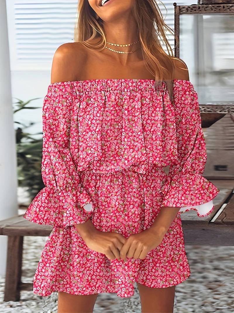 Elisa Boho Leaf Kleid