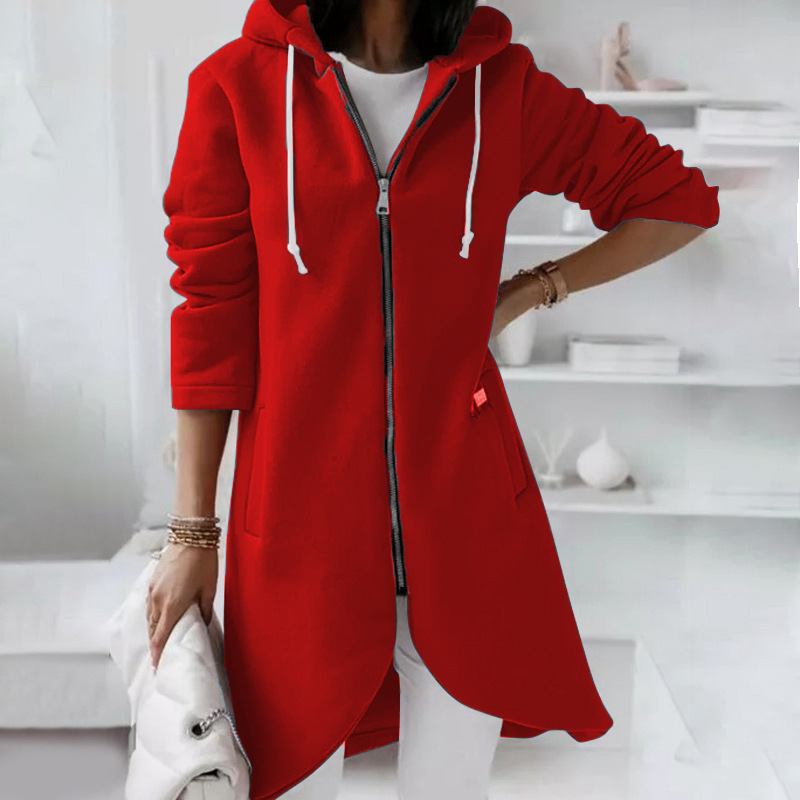 ANIKA | Langer Pullover mit Reißverschluss