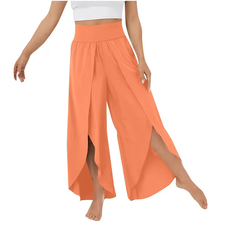 Yogahose mit weitem Bein