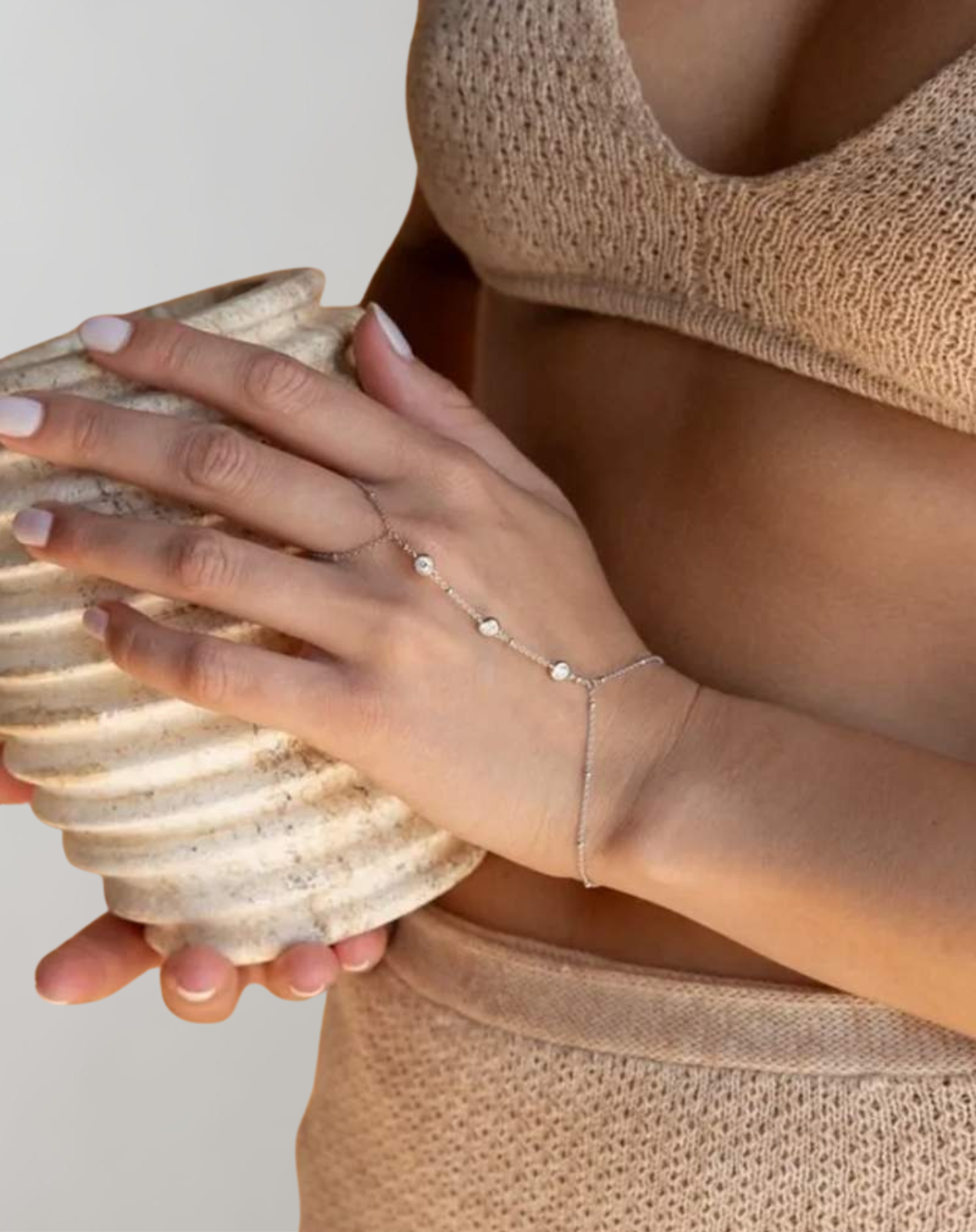 Viva Trend - Vergoldet Armband Damen mit Ring | Schmuck für Sommer