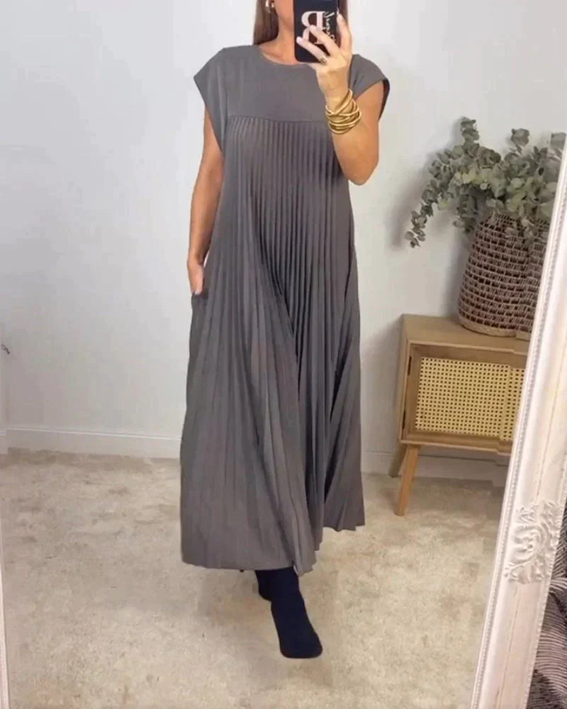 FERN | Ärmelloses Faltenkleid