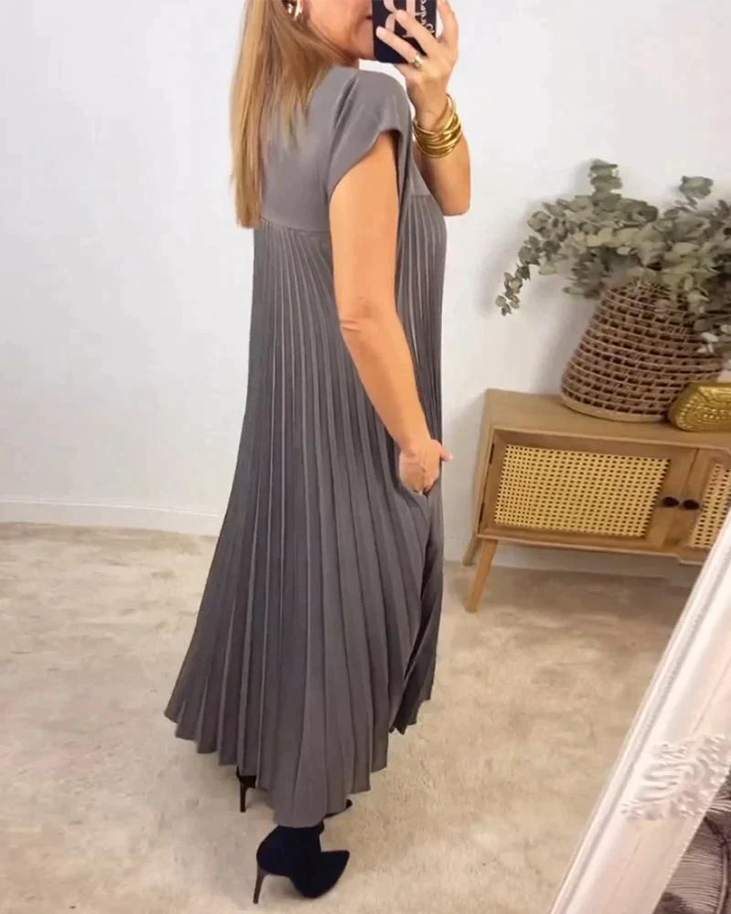 FERN | Ärmelloses Faltenkleid