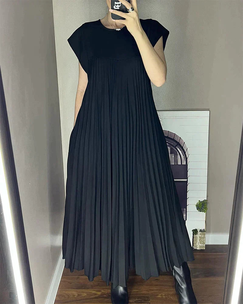 FERN | Ärmelloses Faltenkleid