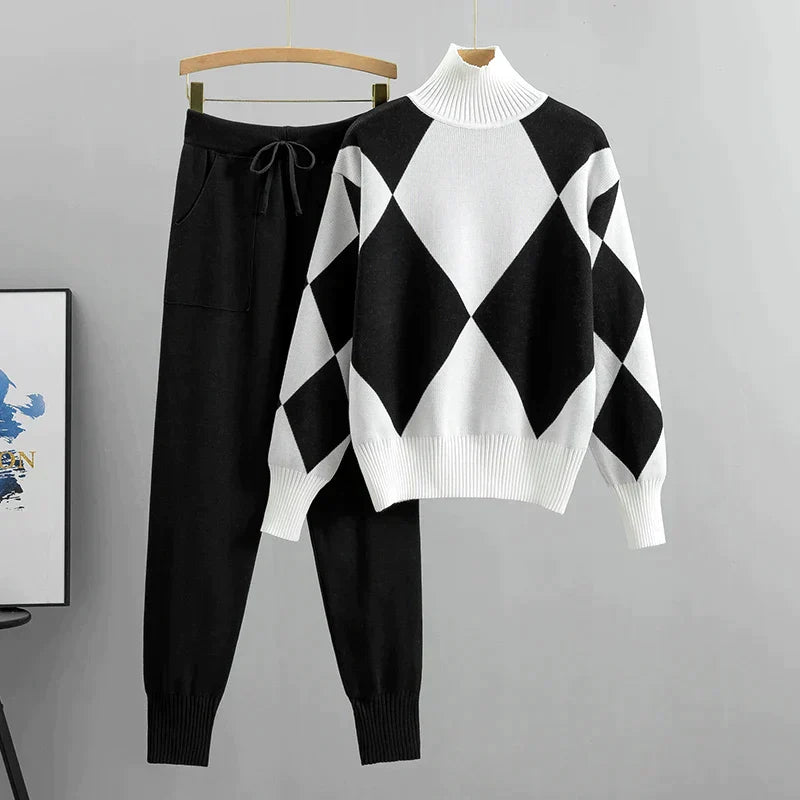 Mavilde - Elegantes Set | Weicher Pullover + lange Hose