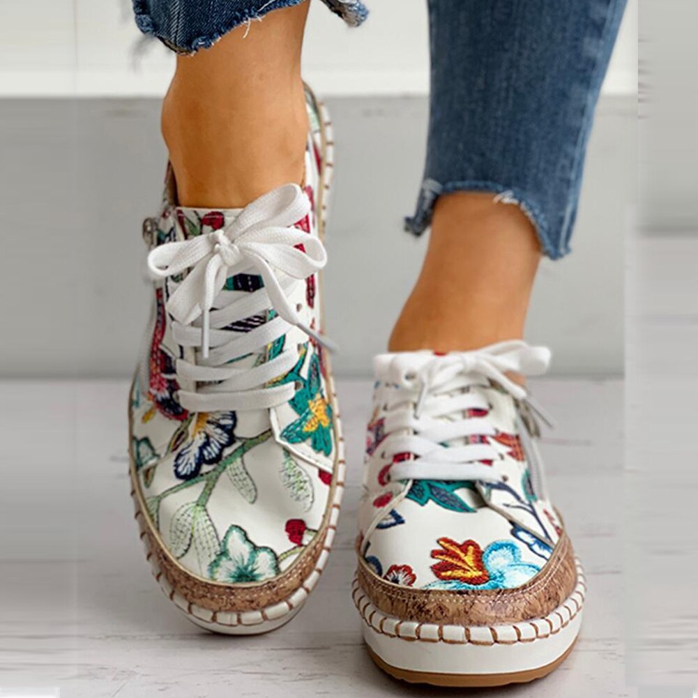 Viva Trend | Orthopädische Sportschuhe mit Blumenmuster