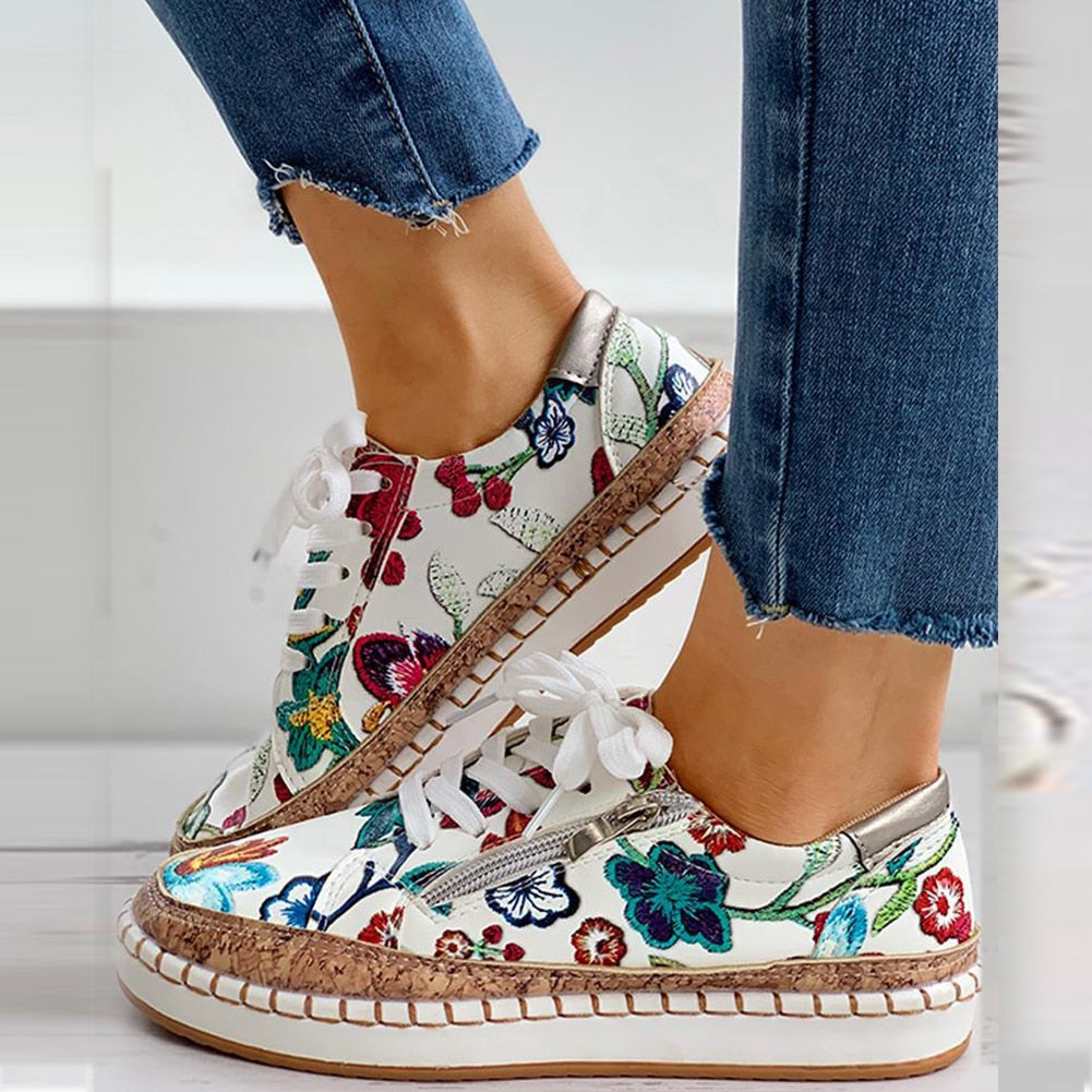 Viva Trend | Orthopädische Sportschuhe mit Blumenmuster