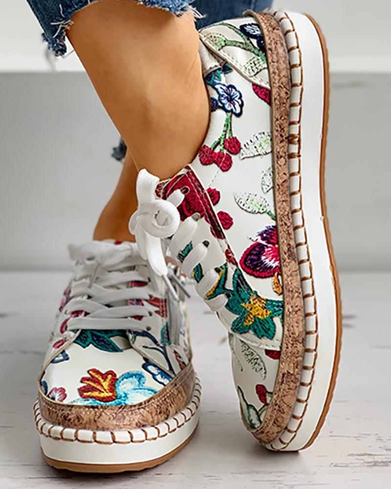 Viva Trend | Orthopädische Sportschuhe mit Blumenmuster