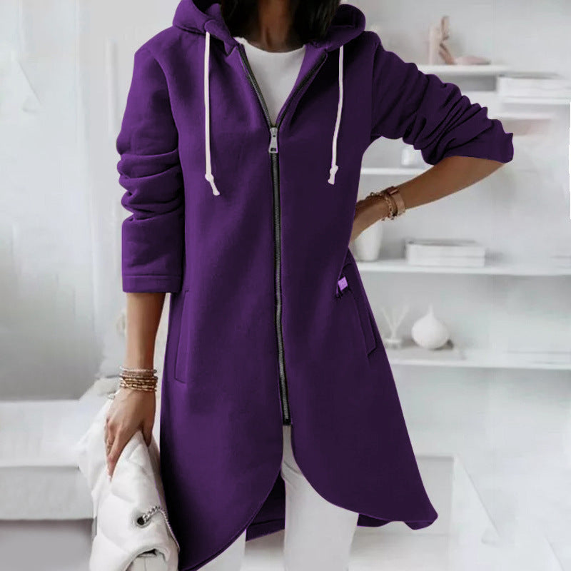 ANIKA | Langer Pullover mit Reißverschluss