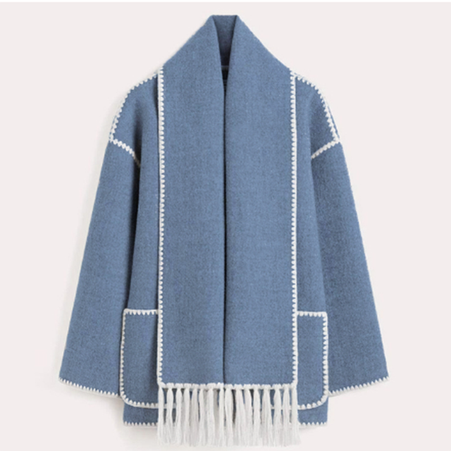 Viva Trend - Damen Wollschal Quastenjacke