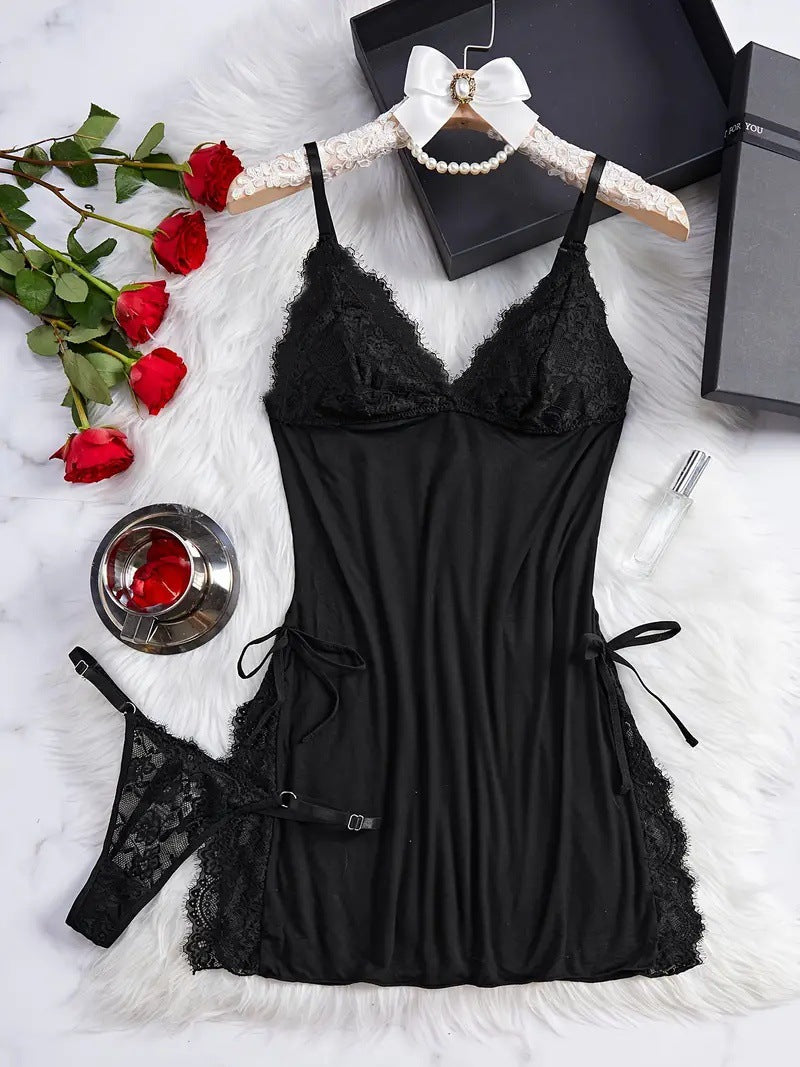 Novalise | Unifarbenes Dessous-Set aus Spitze für Frauen