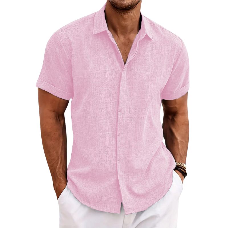 ChicShirt | Herren Leinenhemd in Unifarben
