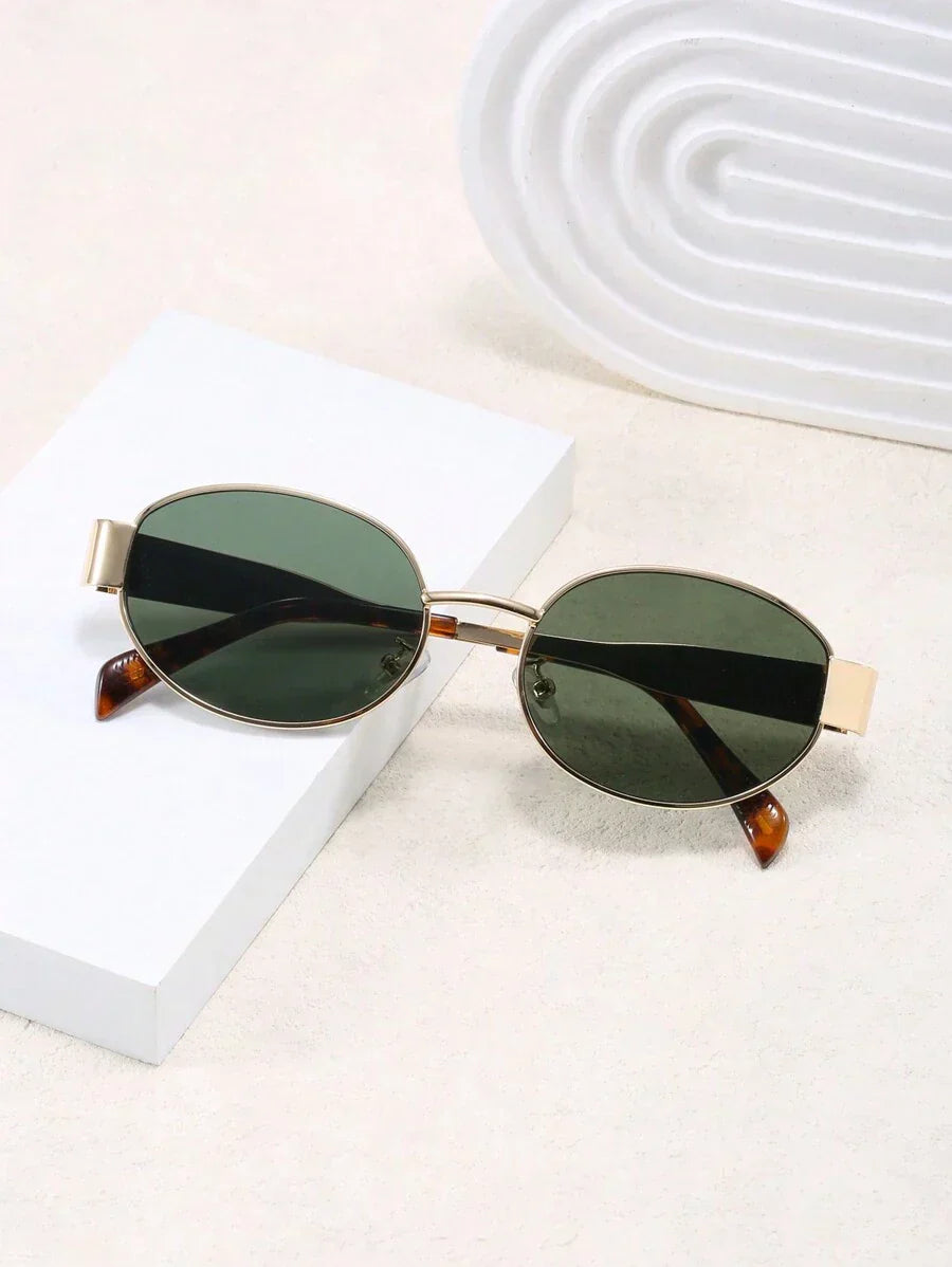 Viva Trend - Sonnebrille Damen Gold | Vintage Retro Sunglasses Women
