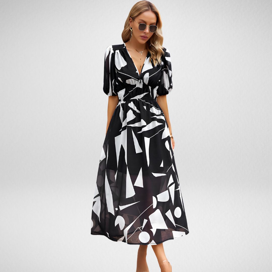 Lilie | Bezauberndes Kleid mit V-Ausschnitt