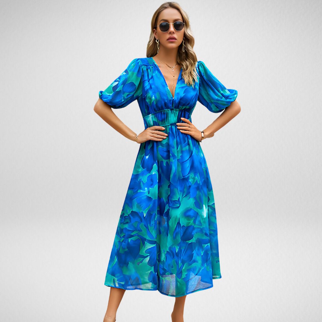 Lilie | Bezauberndes Kleid mit V-Ausschnitt