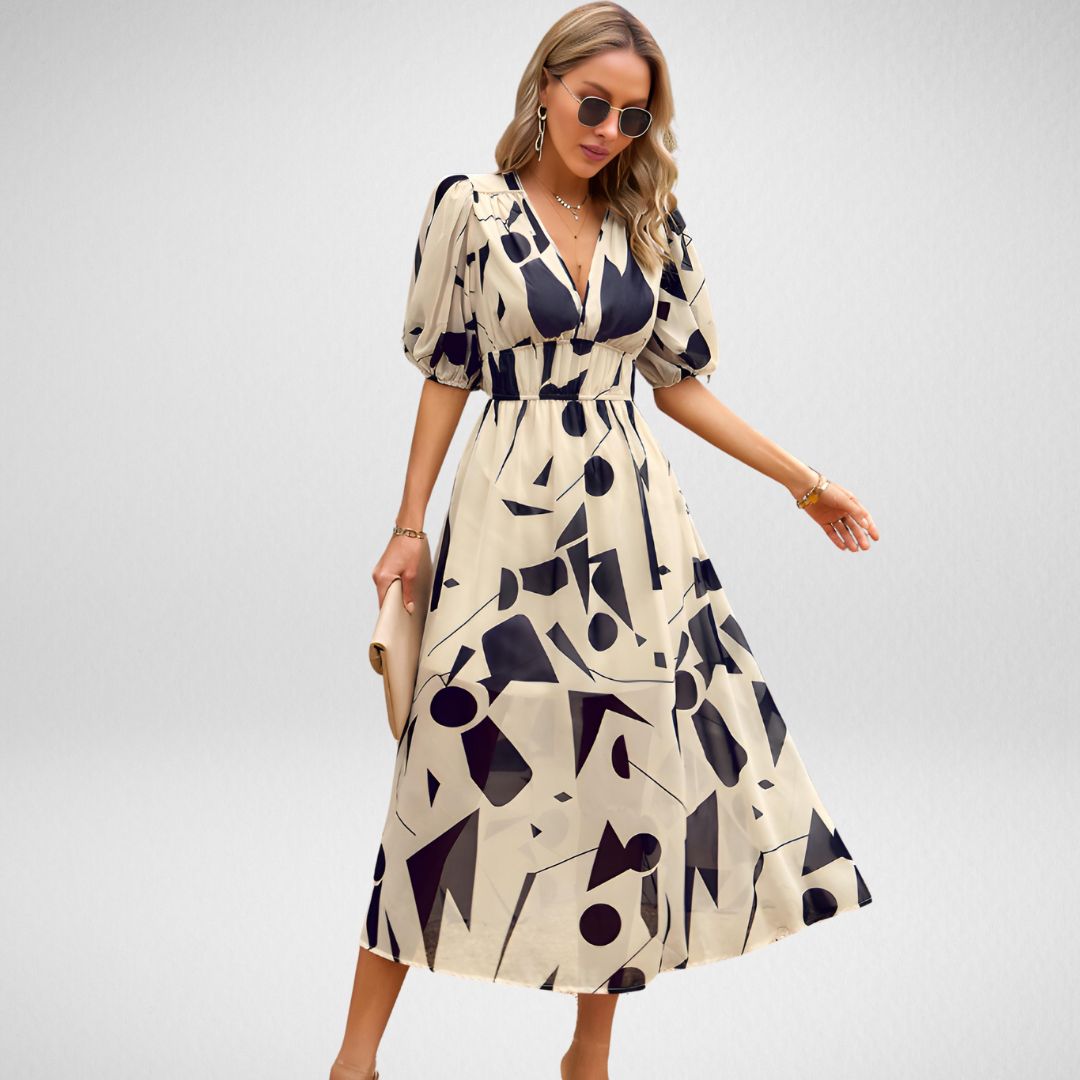 Lilie | Bezauberndes Kleid mit V-Ausschnitt