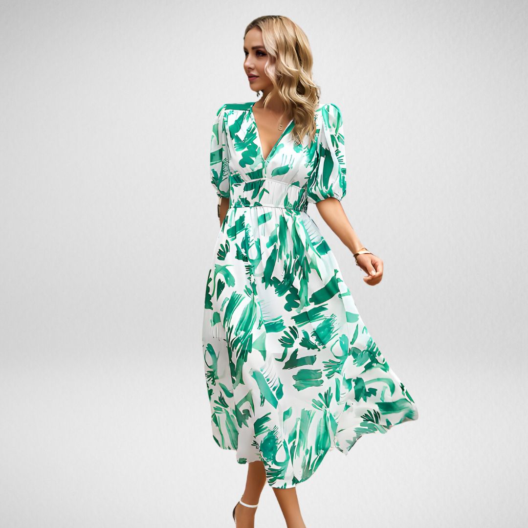 Lilie | Bezauberndes Kleid mit V-Ausschnitt