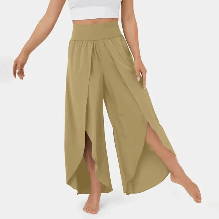 Yogahose mit weitem Bein