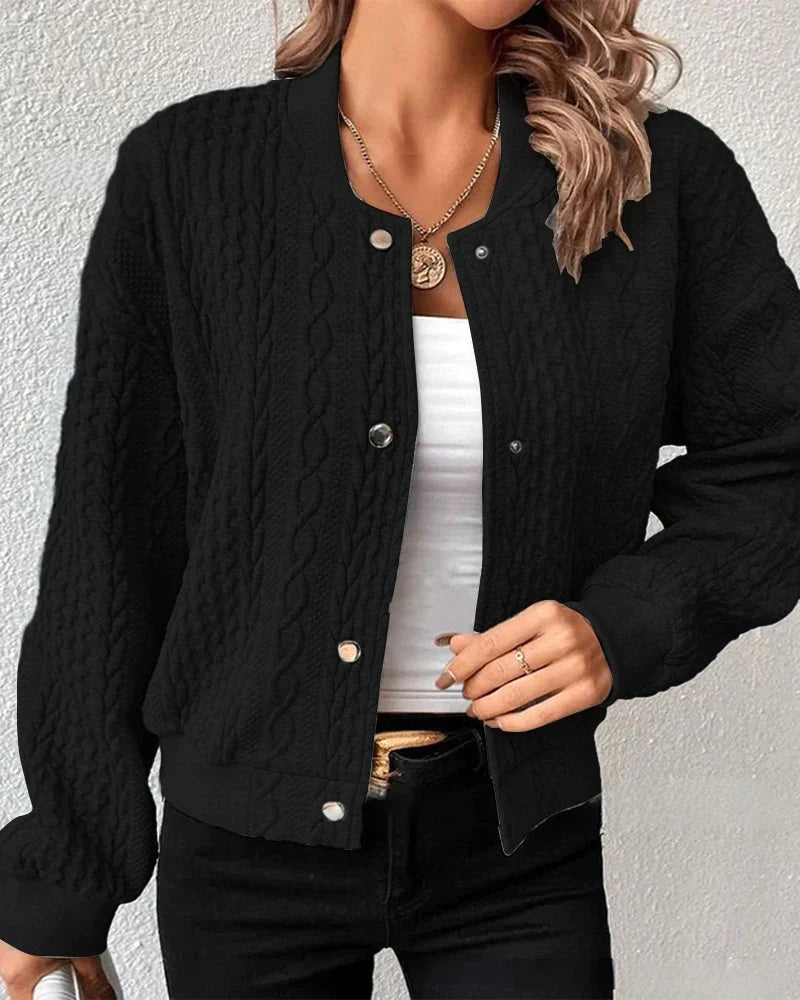 Bella | Solide Strickjacke mit Knopfleiste