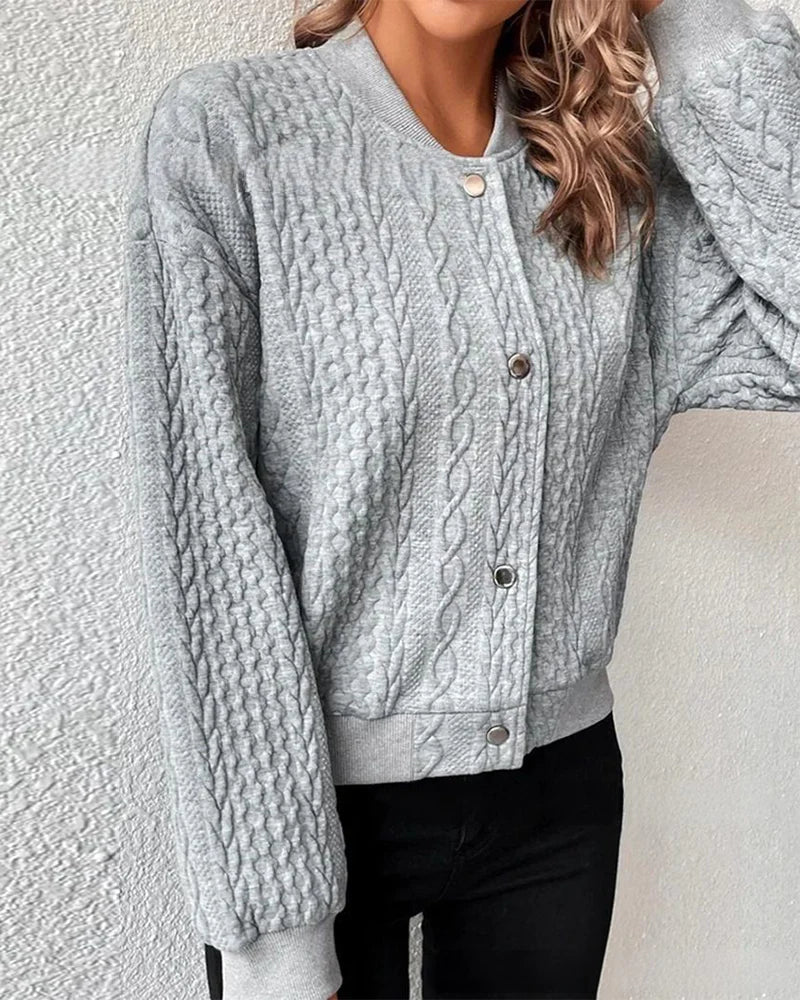 Bella | Solide Strickjacke mit Knopfleiste
