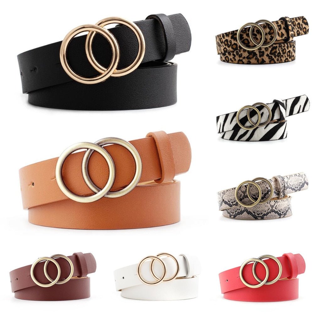 Viva Trend| Beltona - Damen-Ledergürtel mit O-Ring-Schnalle