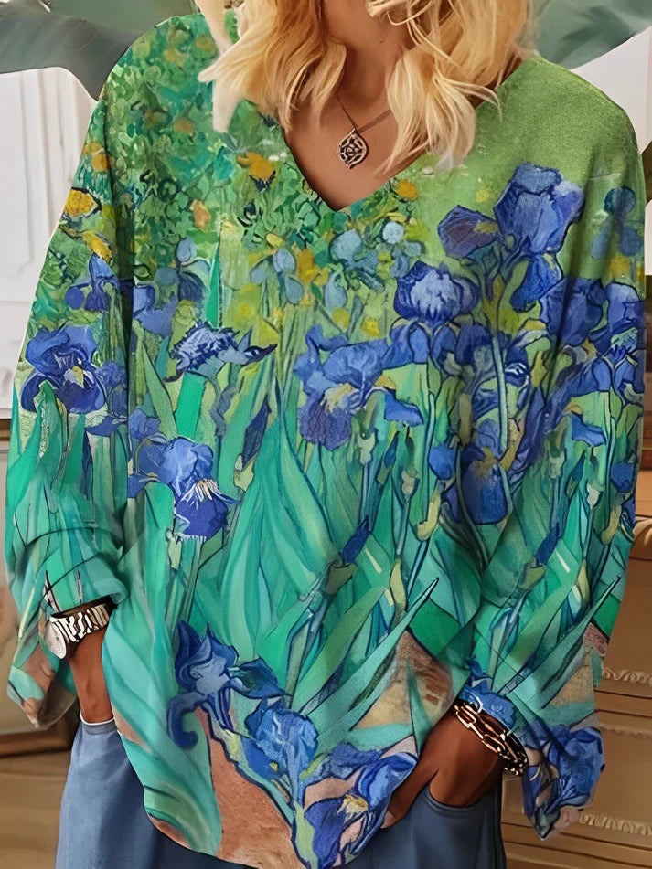 Alice | Kunst T-shirt mit V-Ausschnitt