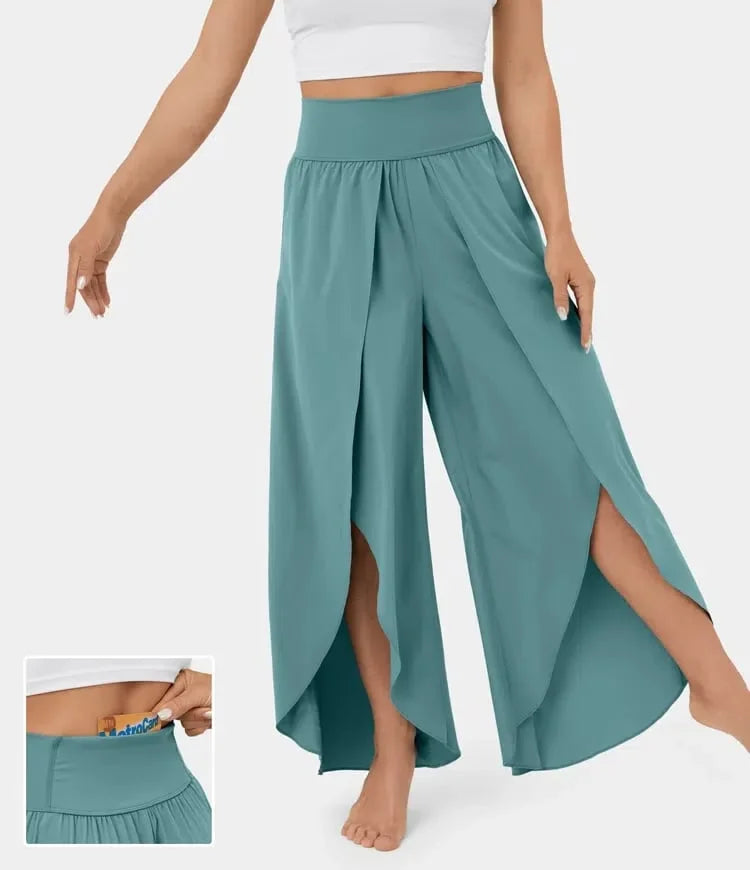 Yogahose mit weitem Bein