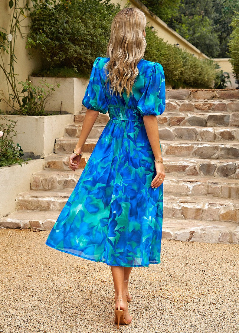 Leonie | Blüten Chic Midi-Kleid