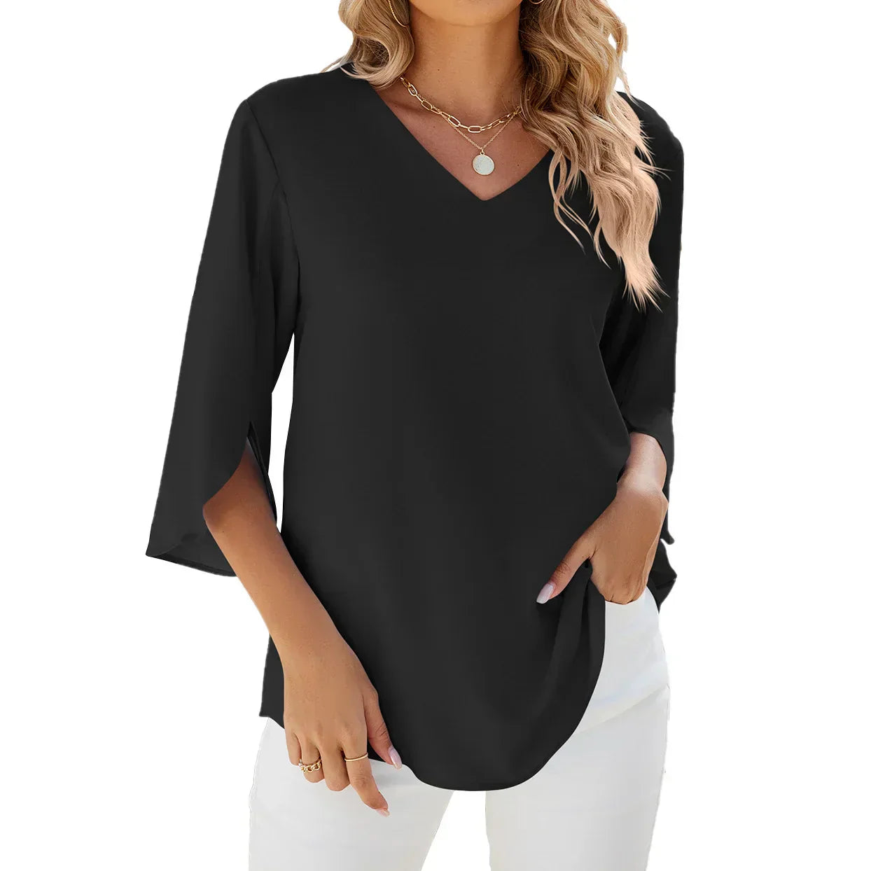 Clara | V-Ausschnitt Bluse