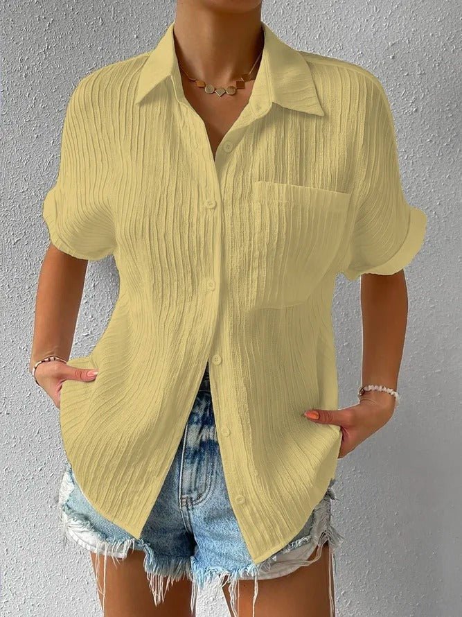 Zenaida | Lässige lockere Bluse mit Kragen