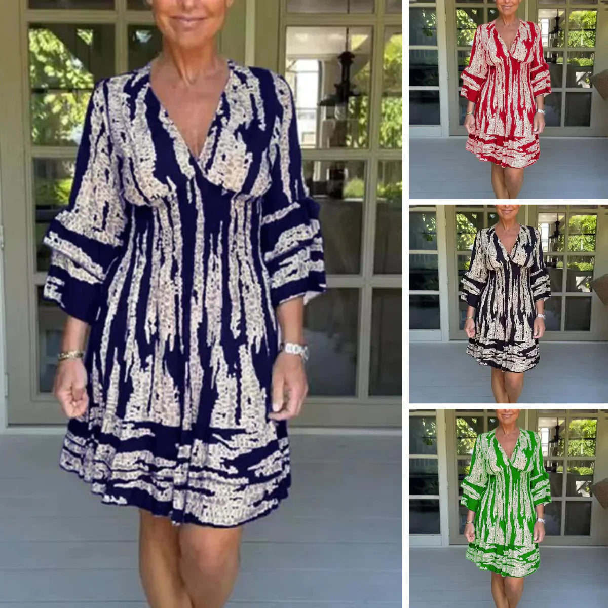 Alese | Doppellagiges langärmeliges Kleid