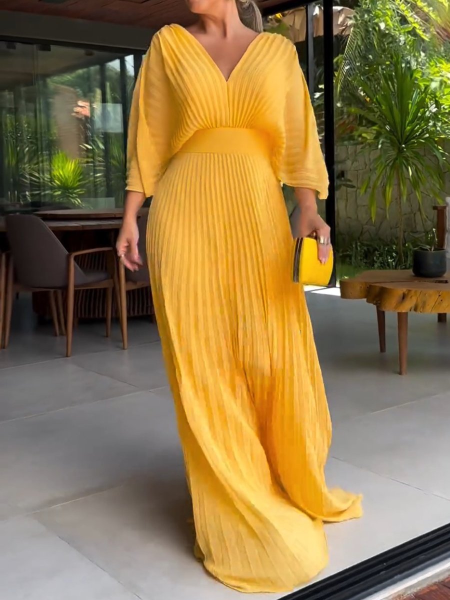 Grace | Schwebendes geripptes Maxikleid