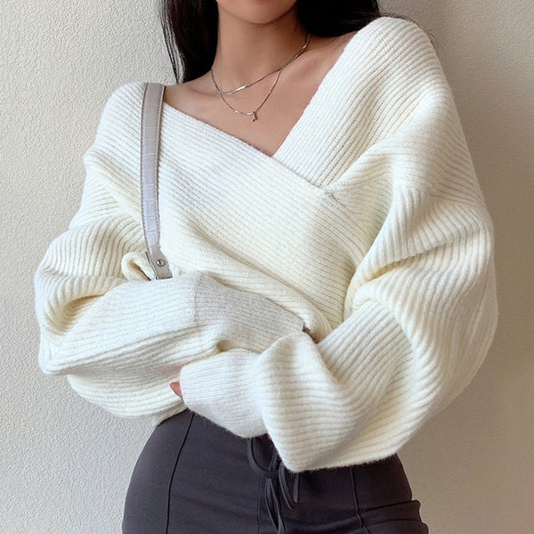 ALINA | STRICKPULLOVER MIT V-AUSSCHNITT