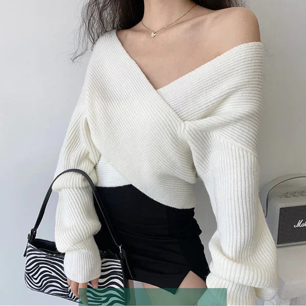 ALINA | STRICKPULLOVER MIT V-AUSSCHNITT