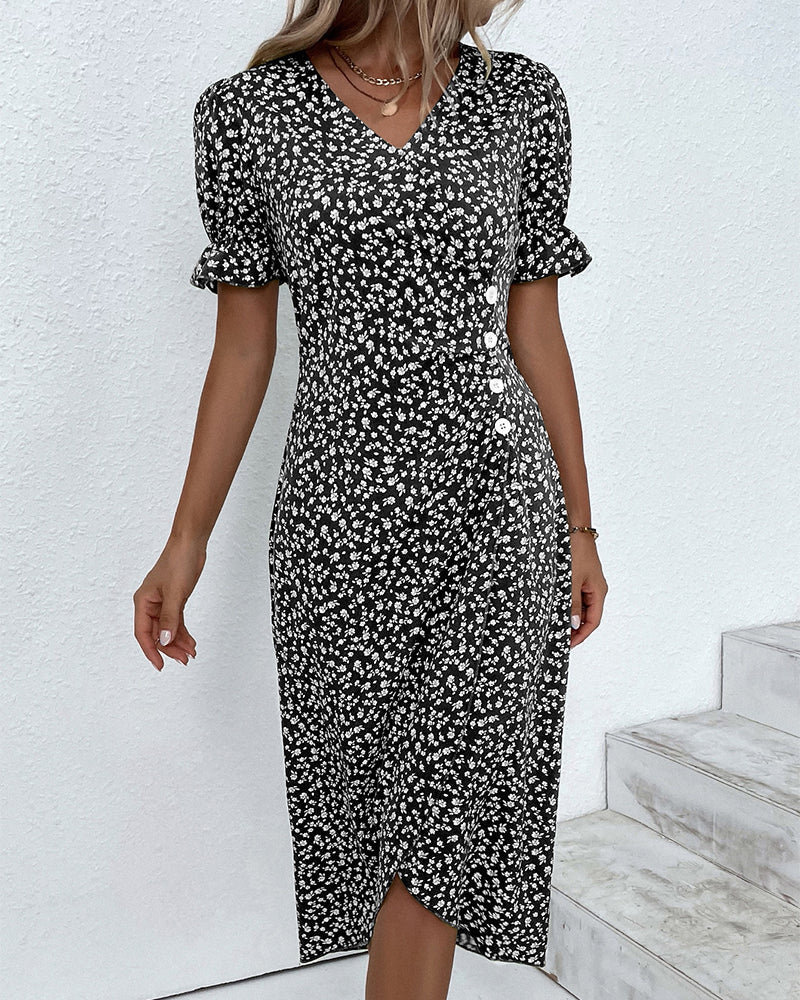 Daya | Feines Kleid mit Knöpfen