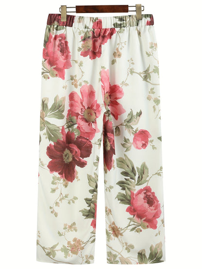 Sommerhose mit floralem Muster